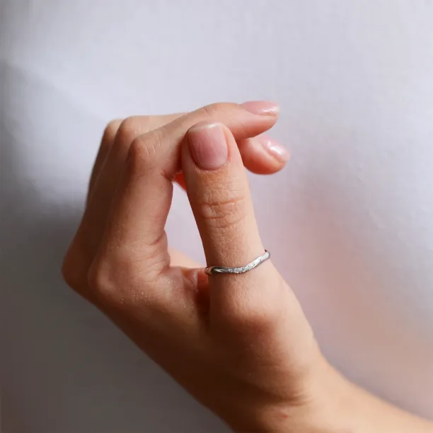 Zlatý nepravidelný prsten s diamanty ISOLA Image