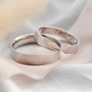 Gold wedding rings with tapered center TAPPI