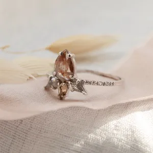 Original gold salt'n'pepper diamonds ring CROWNIAS Thumbnail