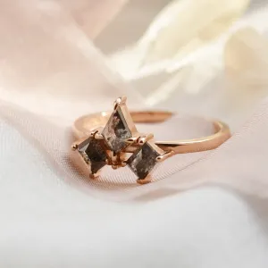 Original ring with gray salt'n'pepper diamonds TOMMASO Thumbnail