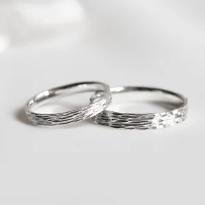 Original wedding bands with unusual surface MIA