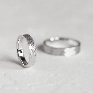 Zlaté snubní prsteny s povrchem stromové kůry BRANCH Thumbnail