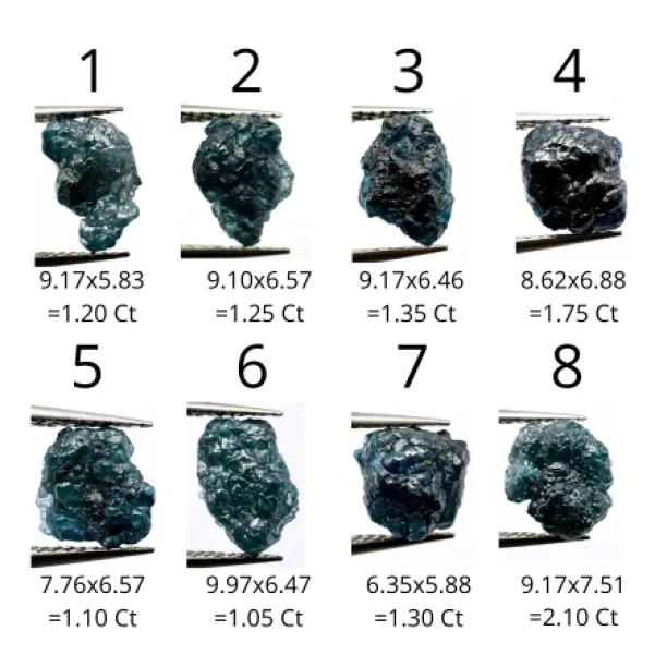 Prsten ze zlata se surovým modrým diamantem a klasickými diamanty POSEIDON Image