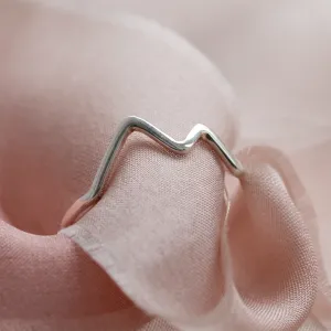 Minimalistický prsten ve tvaru hor ALPY Thumbnail