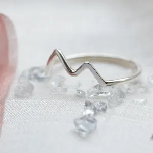 Minimalistický prsten ve tvaru hor ALPY Thumbnail