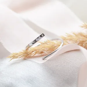 Gold spiral ring with diamonds CHIARA Thumbnail