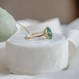 Engagement ring with moss agate GIULIA Thumbnail