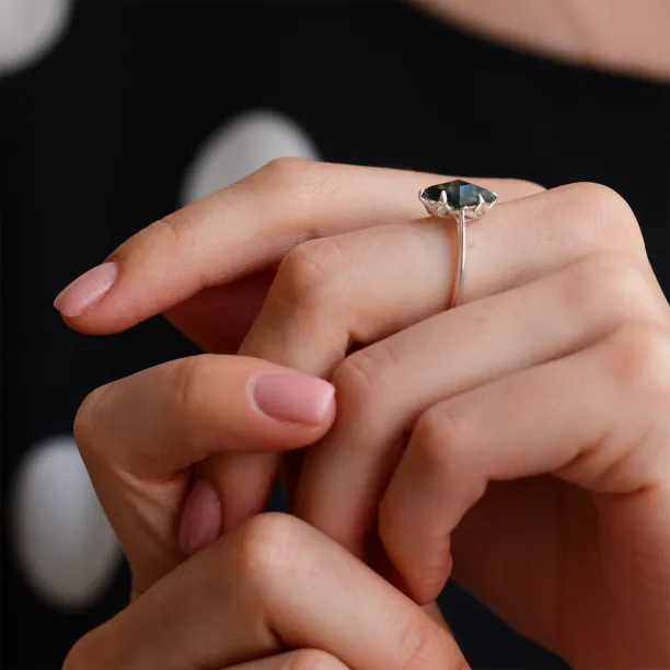 Engagement ring with moss agate GIULIA Image