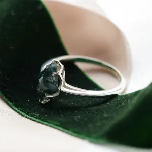 Engagement ring with moss agate GIULIA Thumbnail
