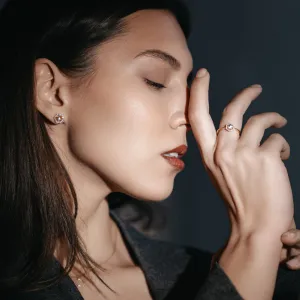 Lab-grown diamantové náušnice s vyměnitelnými drahokamy KYLE Thumbnail