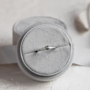 Gold ring in tree bark shape with moss agate MOSSI Thumbnail