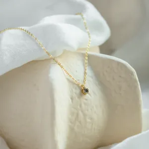 Gold bezel salt´n´pepper diamond pendant ISLEEN Thumbnail