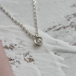 Gold bezel salt´n´pepper diamond pendant ISLEEN Thumbnail