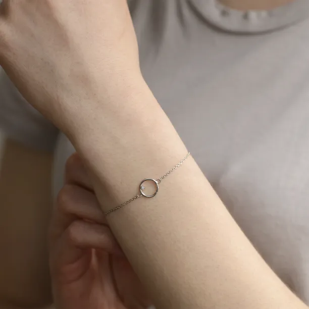 Zlatý karma náramek s diamantem BALASANA Image