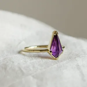 Kite amethyst ring in solid gold DARERCA Thumbnail