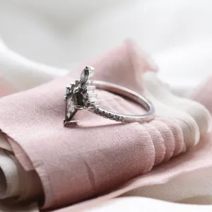 Opulent cluster gold ring with salt and pepper diamonds DUBHEASA Thumbnail