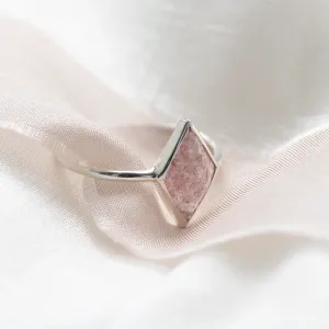 Gold kite strawberry quartz ring FRAGOLA Thumbnail