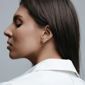 Modulární zlaté náušnice v kite tvaru s drahokamy KAYLEE Thumbnail