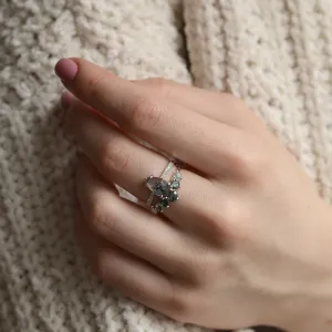 Eternity gold ring with moss agates OISIN Thumbnail