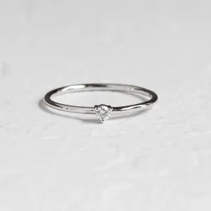 Minimalist engagement ring with diamond NESSA