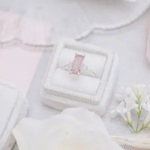 Gold ring with strawberry quartz and diamonds SWEETIE Thumbnail