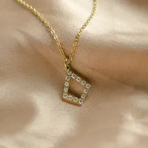 Zlatý náhrdelník s kite přívěskem s laboratorními diamanty HEATHER Thumbnail