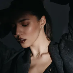 Zlatý náhrdelník s kite přívěskem s laboratorními diamanty HEATHER Thumbnail