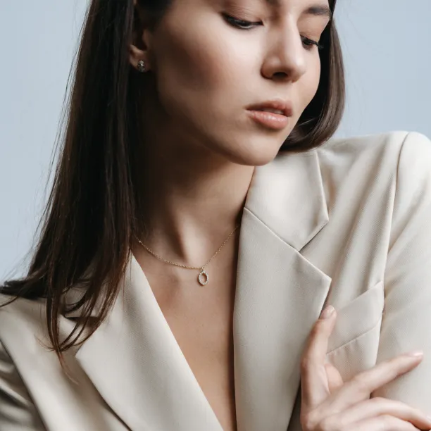 Zlatý náhrdelník s lab-grown diamantovým přívěskem HAILEY Image