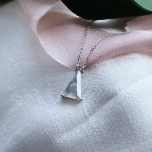 Gold pendant with triangle moss agate ZUZY Thumbnail