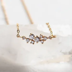 Zlatý náramek s diamanty v cluster stylu CLARENCE