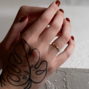 Irregular atypical wedding rings made of gold LUANA