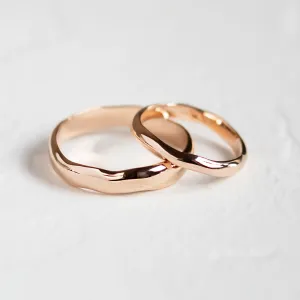 Irregular atypical wedding rings made of gold LUANA Thumbnail