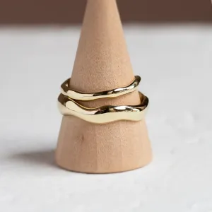 Irregular atypical wedding rings made of gold LUANA Thumbnail
