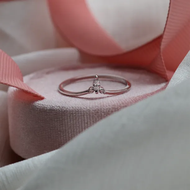 Minimalistický zlatý prsten s diamanty JANIS Image