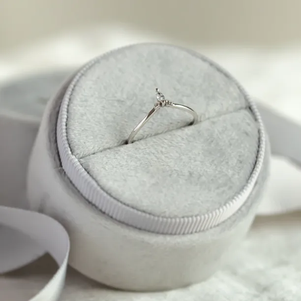 Minimalistický zlatý prsten s diamanty JANIS Image