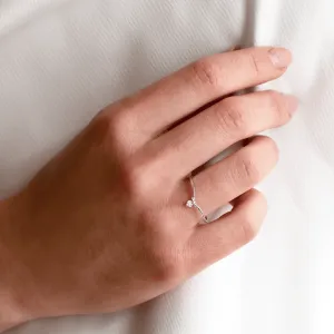 Jemný zlatý prsten s diamanty JANIZ