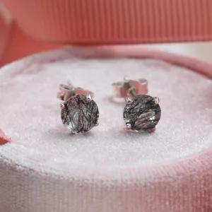 Gold quartz earrings FELI