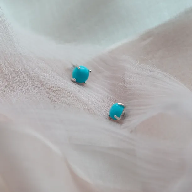 Gold earrings with turquoises FELI Image