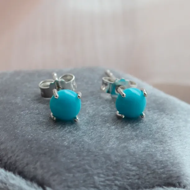 Gold earrings with turquoises FELI Image