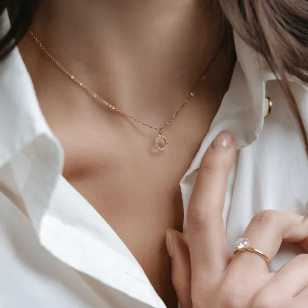 Minimalistický náhrdelník s laboratorními diamanty REESE Image