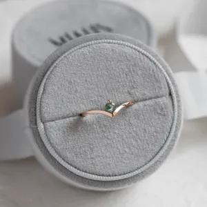 Gold ring with moss agate AMY Thumbnail