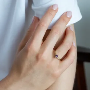 Gold amethyst ring AMY Thumbnail