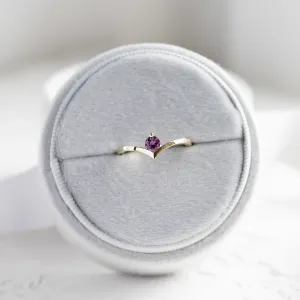 Gold amethyst ring AMY Thumbnail