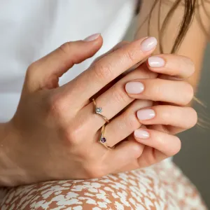 Gold amethyst ring AMY Thumbnail