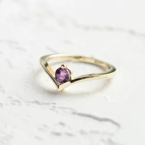 Gold amethyst ring AMY Thumbnail