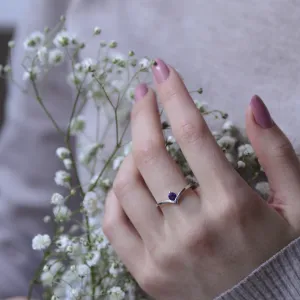 Gold amethyst ring AMY Thumbnail