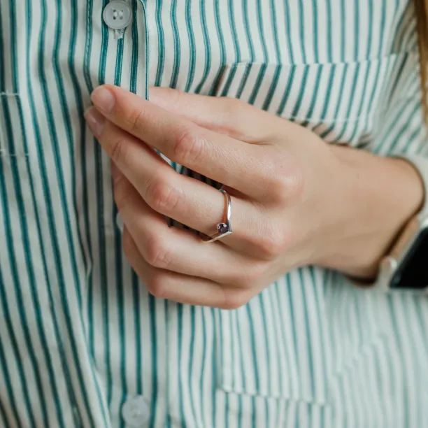 Gold amethyst ring AMY Image