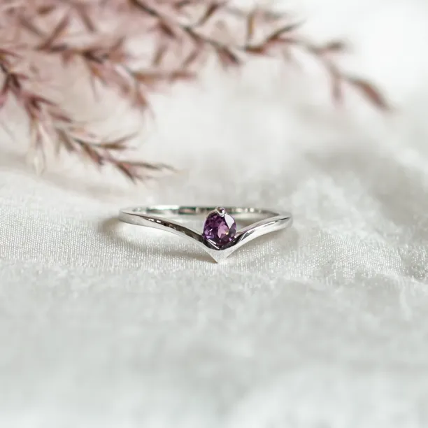 Gold amethyst ring AMY Image
