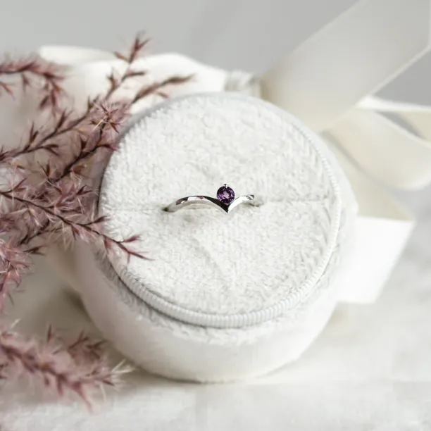 Gold amethyst ring AMY Image