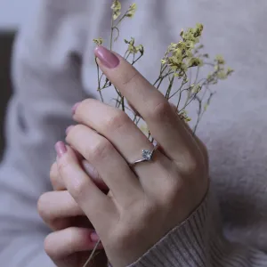 Gold aquamarine ring AMY Thumbnail